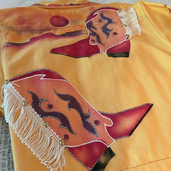 Vintage hand painted jean jacket listing 1 - Picture 6 of 6